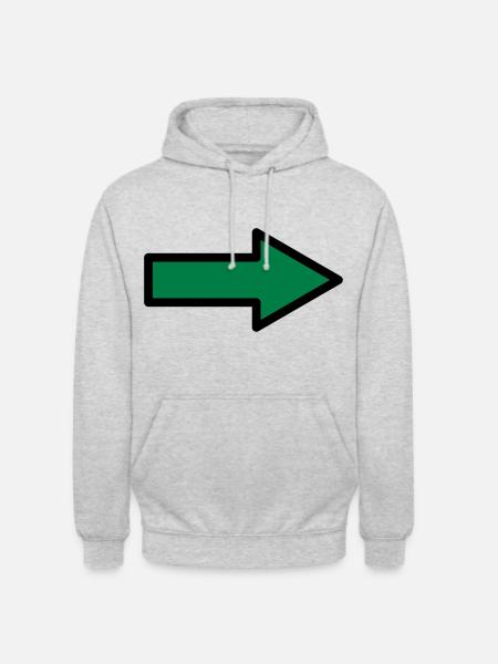 Pfeil Zeichen Symbole - Unisex Hoodie - Hellgrau meliert