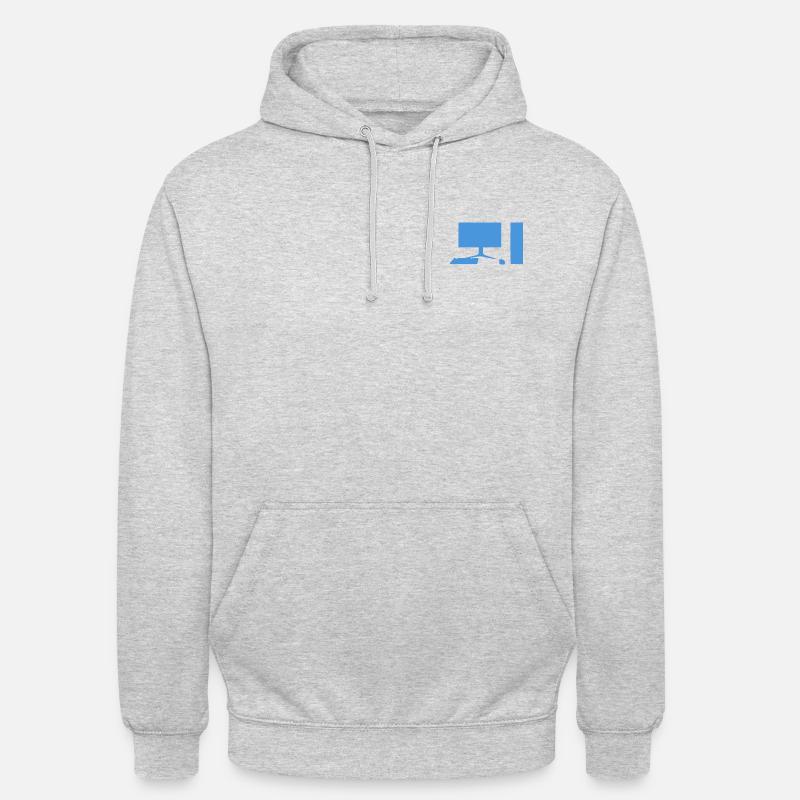 PC - Sweat-shirt à capuche unisexe - gris clair chiné