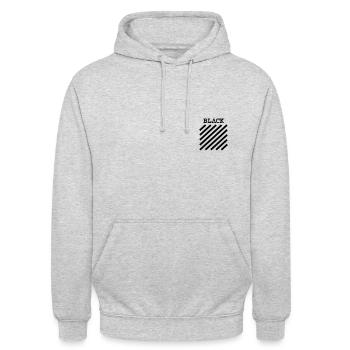 off blvck - Unisex Hoodie - Hellgrau meliert - Vorne - Alina (178cm) & Michal (187cm)