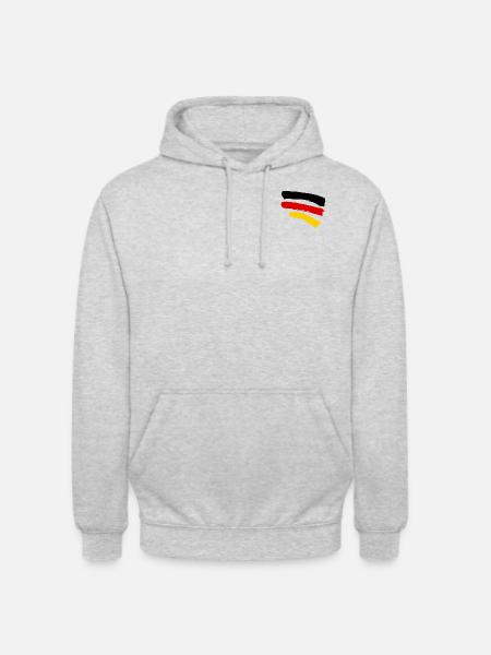 Germany Flag - Style Stripes - Unisex Hoodie - light heather grey