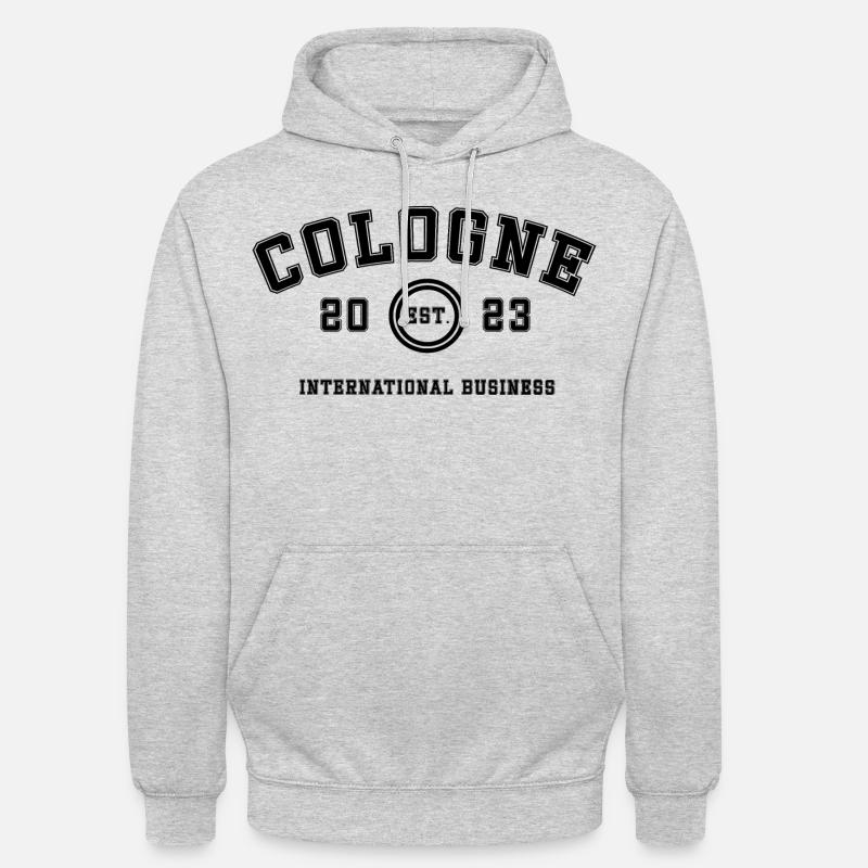 Studium in Köln: BWL, 2023 - Unisex Hoodie - Hellgrau meliert