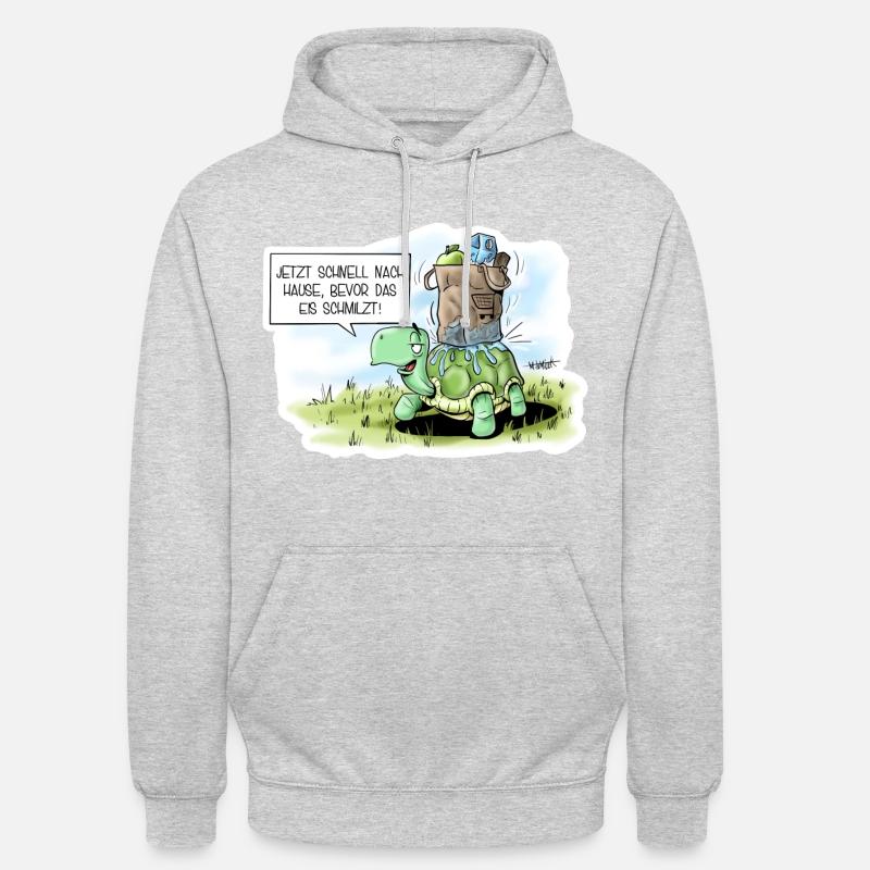 Langsame Einkäufe - Unisex Hoodie - Hellgrau meliert