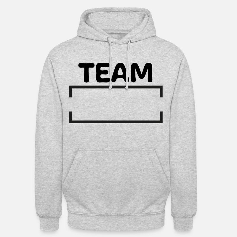 Exemple de cadre d’équipe - Sweat-shirt à capuche unisexe - gris clair chiné
