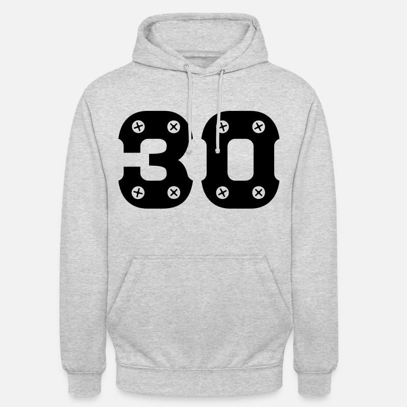 Idée cadeau 30e anniversaire - Sweat-shirt à capuche unisexe - gris clair chiné