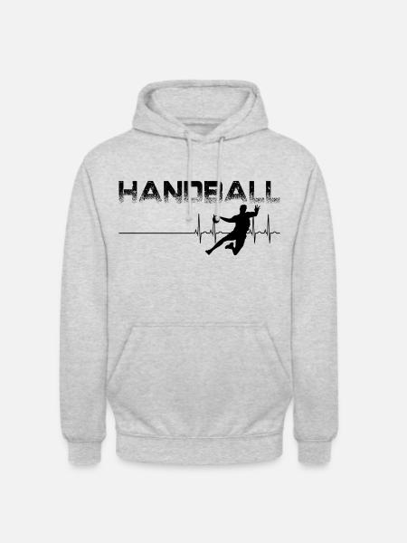 Handball - Unisex Hoodie - Hellgrau meliert