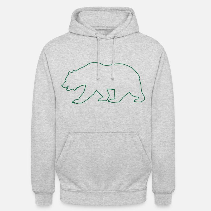 Bär Braunbär Eisbär - Unisex Hoodie - Hellgrau meliert