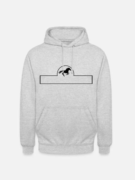 Horse Horses Riding Equestrian Pony Western Shirt - Unisex Hoodie - light heather grey