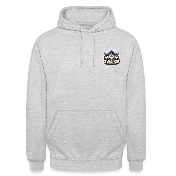 Zwörgs in the Börgs - Unisex Hoodie - Hellgrau meliert - Vorne - Alina (178cm) & Michal (187cm)