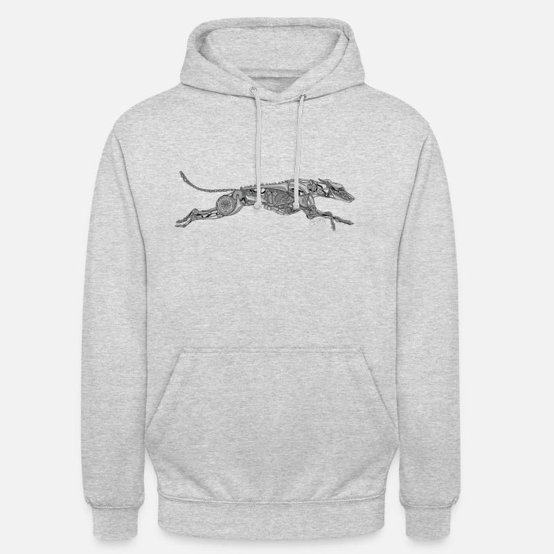 whippetengine - Sweat-shirt à capuche unisexe - gris clair chiné