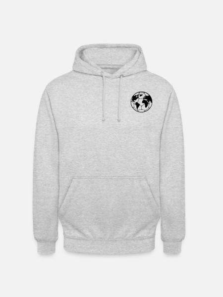 Football globe, football - Unisex Hoodie - light heather grey