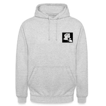 Cendres Rose - Sweat-shirt à capuche unisexe - gris clair chiné - Devant - Alina (178cm) & Michal (187cm)