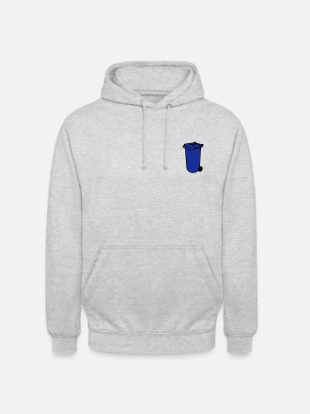 blaue Tonne - Unisex Hoodie - Hellgrau meliert