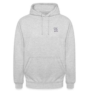 Staatsexamen - Unisex Hoodie - Hellgrau meliert - Vorne - Alina (178cm) & Michal (187cm)