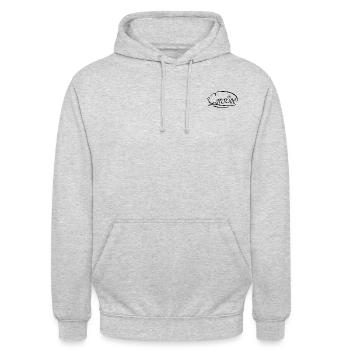 Carolina - Unisex Hoodie - Hellgrau meliert - Vorne - Alina (178cm) & Michal (187cm)