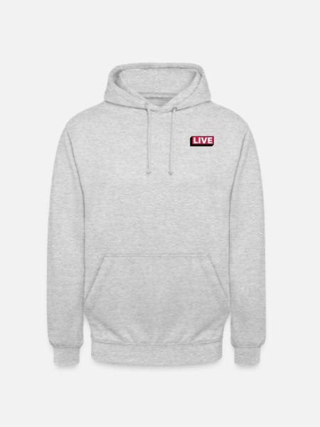 Live - Unisex Hoodie - light heather grey