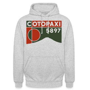 Cotopaxi Finisher Volcano Hiking Ecuador Keepsake - Unisex Hoodie - light heather grey - Front - Alina (178cm) & Michal (187cm)
