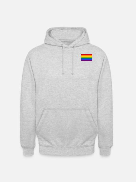 Gay Pride Flag svg - Unisex Hoodie - Hellgrau meliert