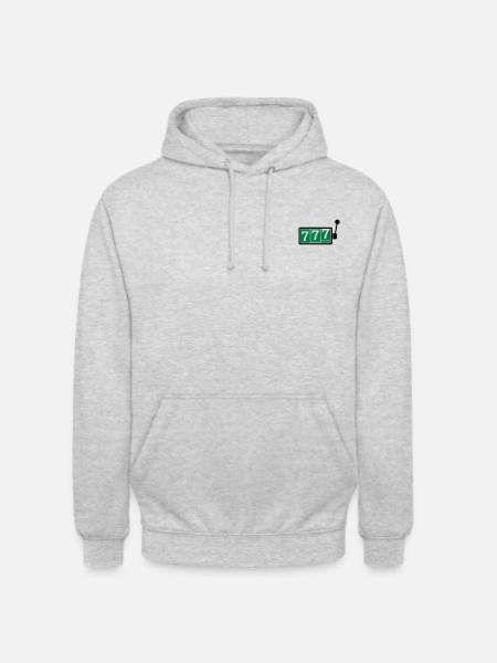 777 - Sweat-shirt à capuche unisexe - gris clair chiné