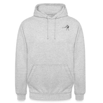 Chivalry - Unisex Hoodie - Hellgrau meliert - Vorne - Alina (178cm) & Michal (187cm)