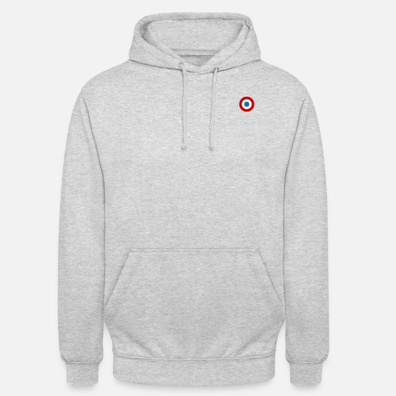 Cocarde tricolore - Sweat-shirt à capuche unisexe - gris clair chiné