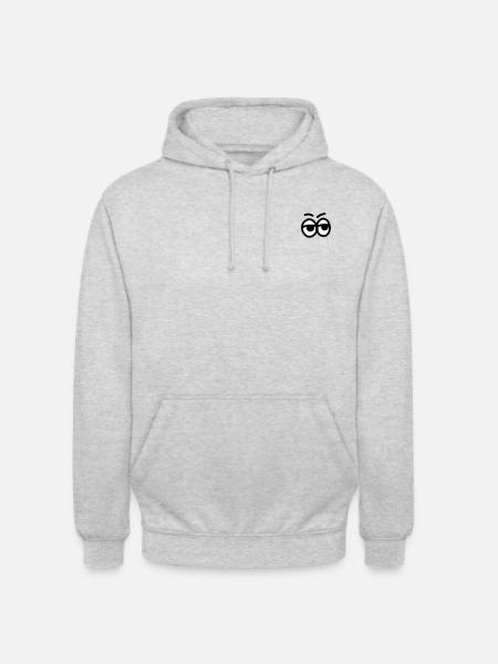 Yeux - Sweat-shirt à capuche unisexe - gris clair chiné