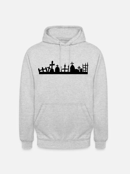 Halloween cemetery - Unisex Hoodie - light heather grey