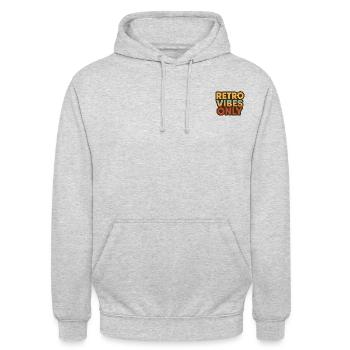 Retro Vibes Only - Unisex Hoodie - Hellgrau meliert - Vorne - Alina (178cm) & Michal (187cm)