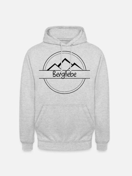 Berg Leidenschaft - Unisex Hoodie - Hellgrau meliert