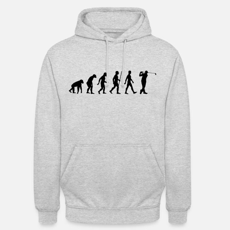 Golf Evolution Golfer Développement Golf - Sweat-shirt à capuche unisexe - gris clair chiné