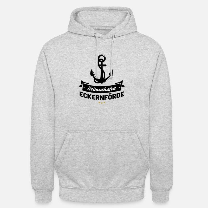 Heimathafen Eckernförde - Unisex Hoodie - Hellgrau meliert