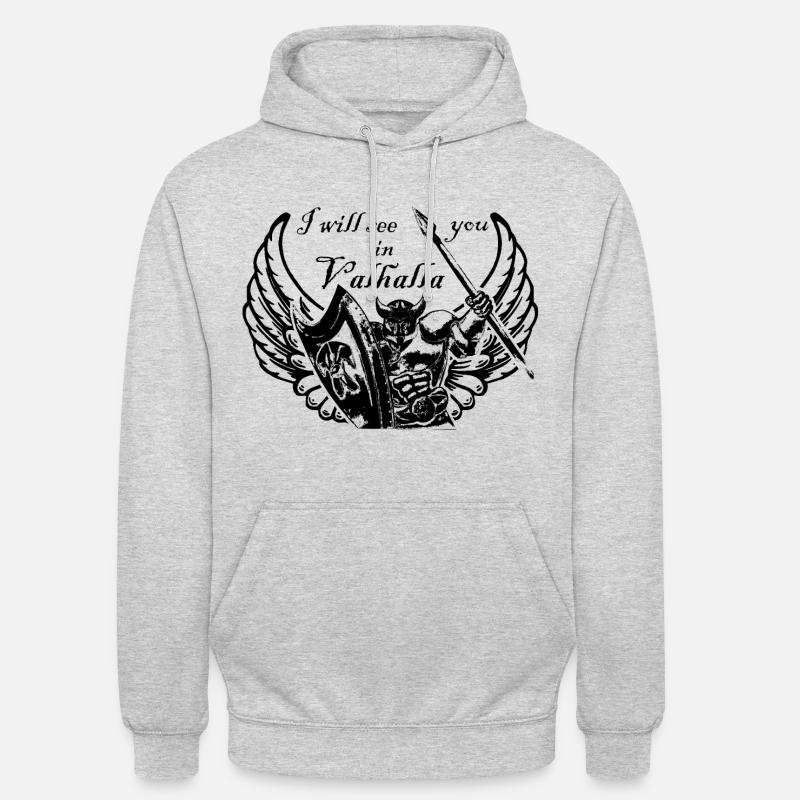valhalla vikings anglais - Sweat-shirt à capuche unisexe - gris clair chiné