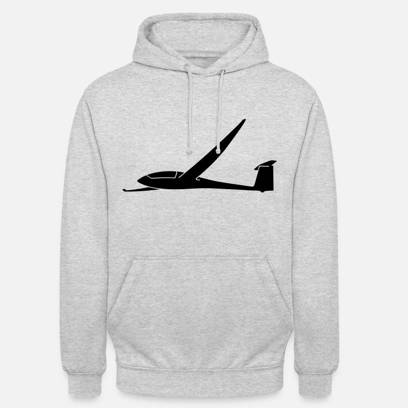 Ventus C17.6 glider pilot - Unisex Hoodie - light heather grey
