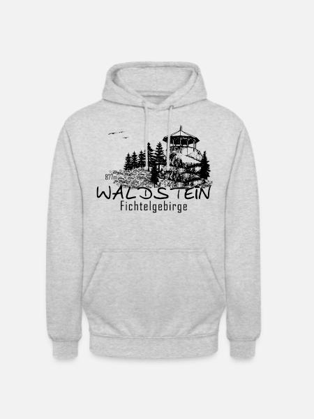 Waldstein im Fichtelgebirge - Unisex Hoodie - Hellgrau meliert