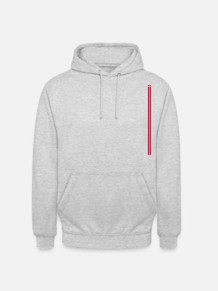 Denmark Flag Style Stripes - Unisex Hoodie - light heather grey