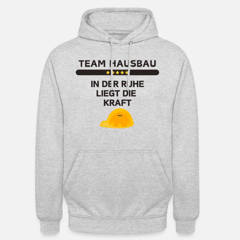 Construction de maisons d’équipe - Sweat-shirt à capuche unisexe - gris clair chiné