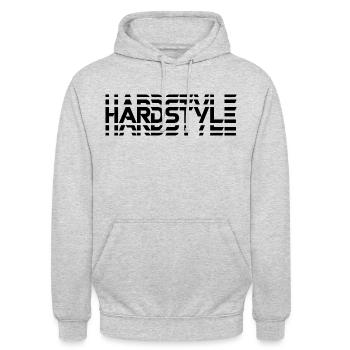 Hardstyle - Rawstyle - Hardstyler Geschenk merch - Unisex Hoodie - Hellgrau meliert - Vorne - Alina (178cm) & Michal (187cm)