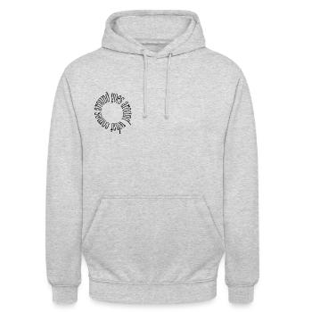 Plus ça change, plus c'est la même chose - Sweat-shirt à capuche unisexe - gris clair chiné - Devant - Alina (178cm) & Michal (187cm)
