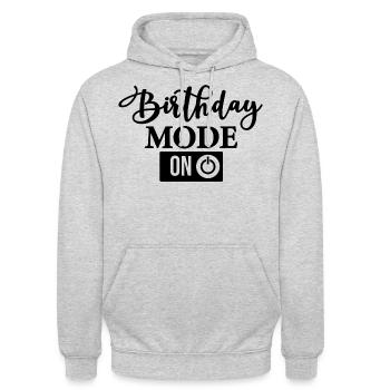 Mode Anniversaire sur Mode Anniversaire sur - Sweat-shirt à capuche unisexe - gris clair chiné - Devant - Alina (178cm) & Michal (187cm)