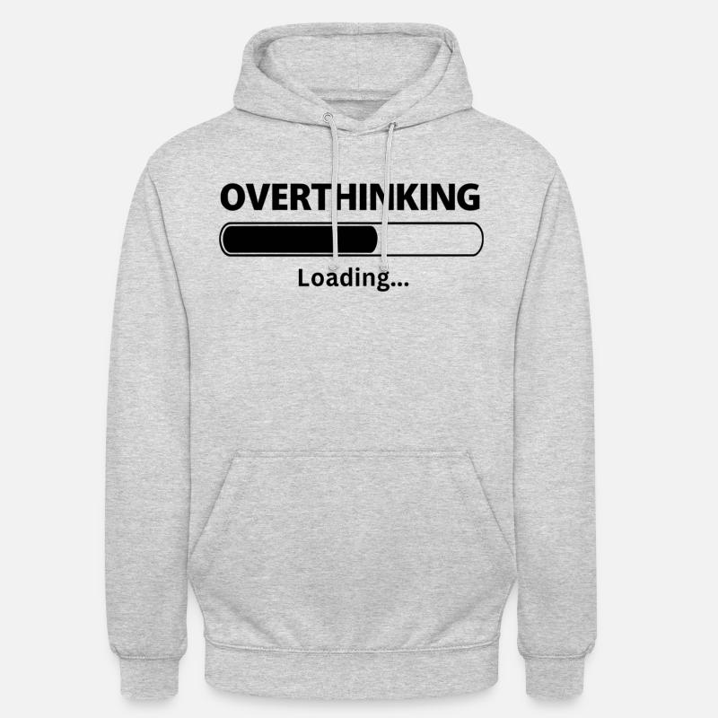Overthinking is Loading funny sayings - Unisex Hoodie - Hellgrau meliert
