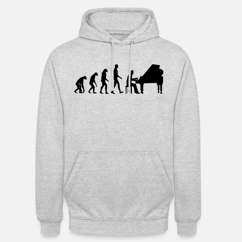 piano evolution - Unisex Hoodie - light heather grey