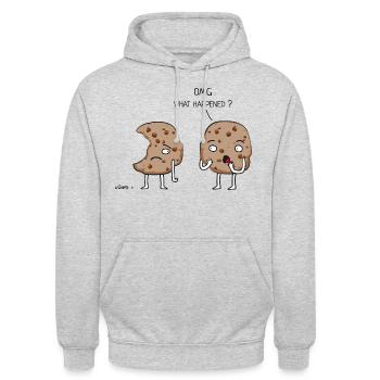Cookies OMG - Unisex Hoodie - light heather grey - Front - Alina (178cm) & Michal (187cm)