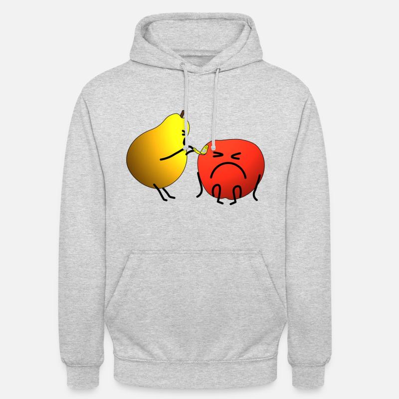 Apple et poire - Sweat-shirt à capuche unisexe - gris clair chiné
