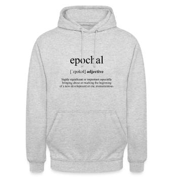 Epochal Definition Dictionary - Unisex Hoodie - light heather grey - Front - Alina (178cm) & Michal (187cm)
