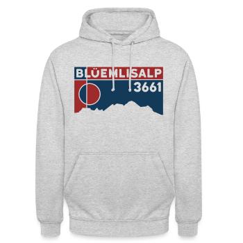 Blüemlisalphorn Blüemlisalp Ski Tour Tour de montagne - Sweat-shirt à capuche unisexe - gris clair chiné - Devant - Alina (178cm) & Michal (187cm)