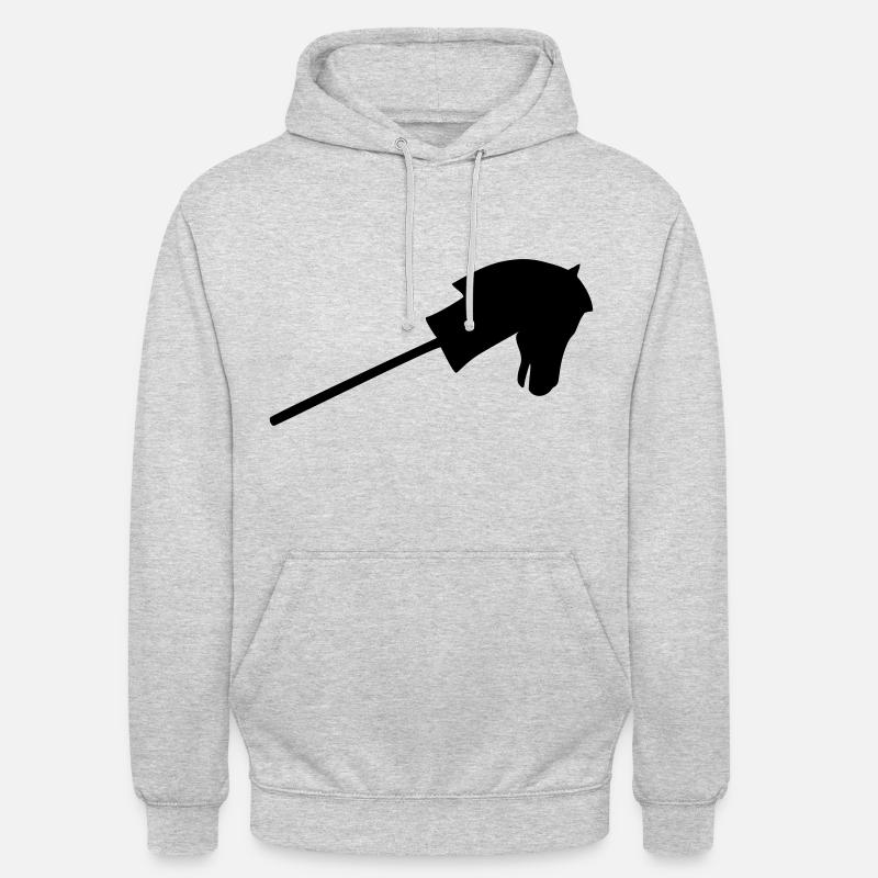 Monter un cheval bâton - Sweat-shirt à capuche unisexe - gris clair chiné