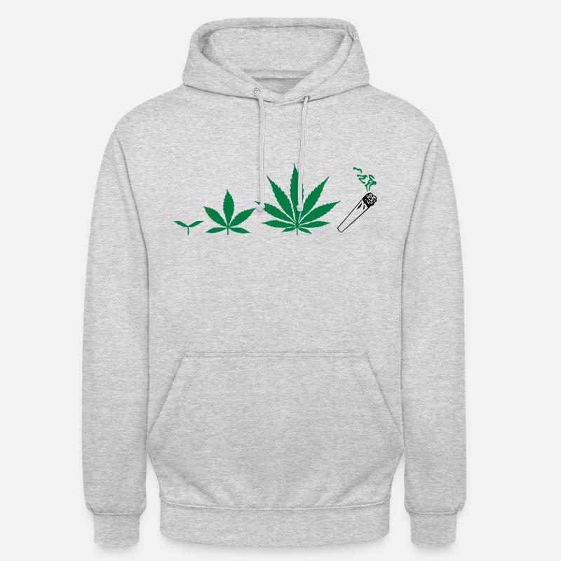 Cannabis development - Sweat-shirt à capuche unisexe - gris clair chiné