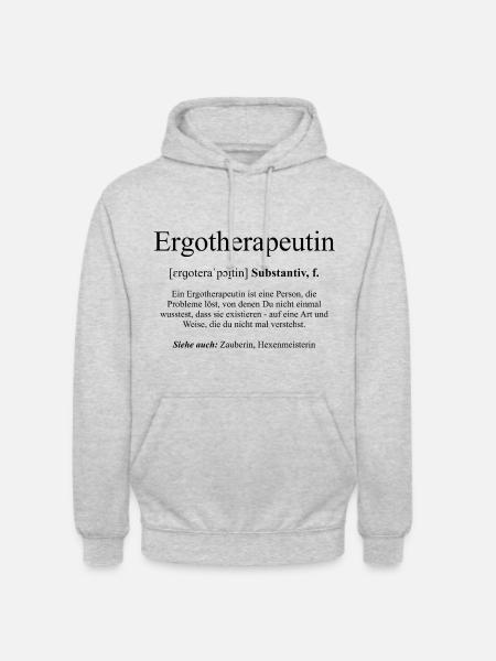 Ergotherapeutin Wortdefinition - Unisex Hoodie - Hellgrau meliert