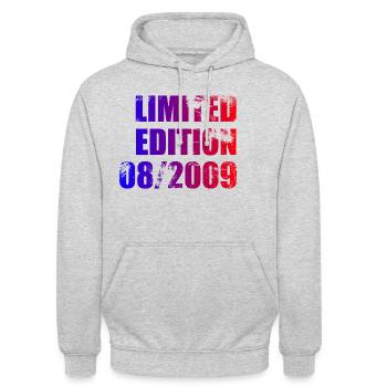 16e anniversaire Edition limitée 08/2009 - Sweat-shirt à capuche unisexe - gris clair chiné - Devant - Alina (178cm) & Michal (187cm)