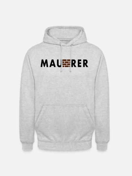 Maurer | Beruf | Geschenkidee | Geschenk - Unisex Hoodie - Hellgrau meliert