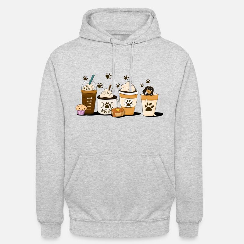 Coffee time - Sweat-shirt à capuche unisexe - gris clair chiné